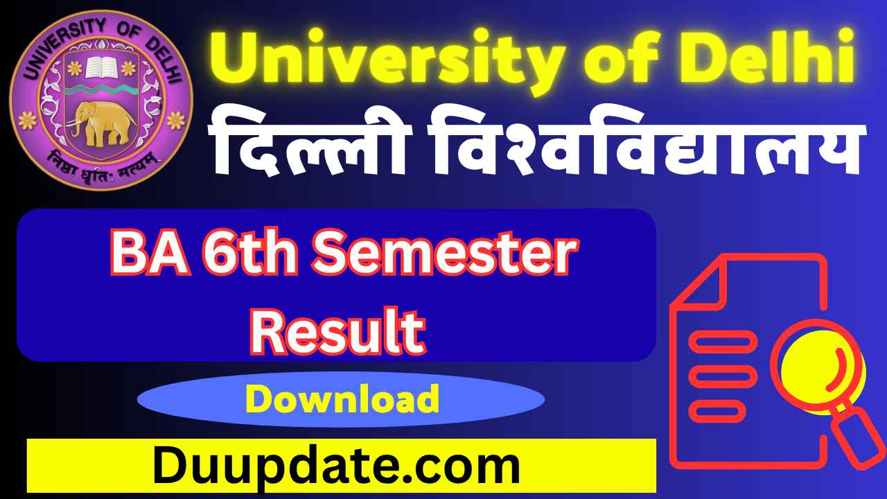 DU BA 6th Semester Result